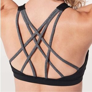 lululemon athletica Black and Gray Sports Bra